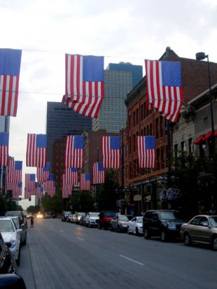 Flags on Larimer Street